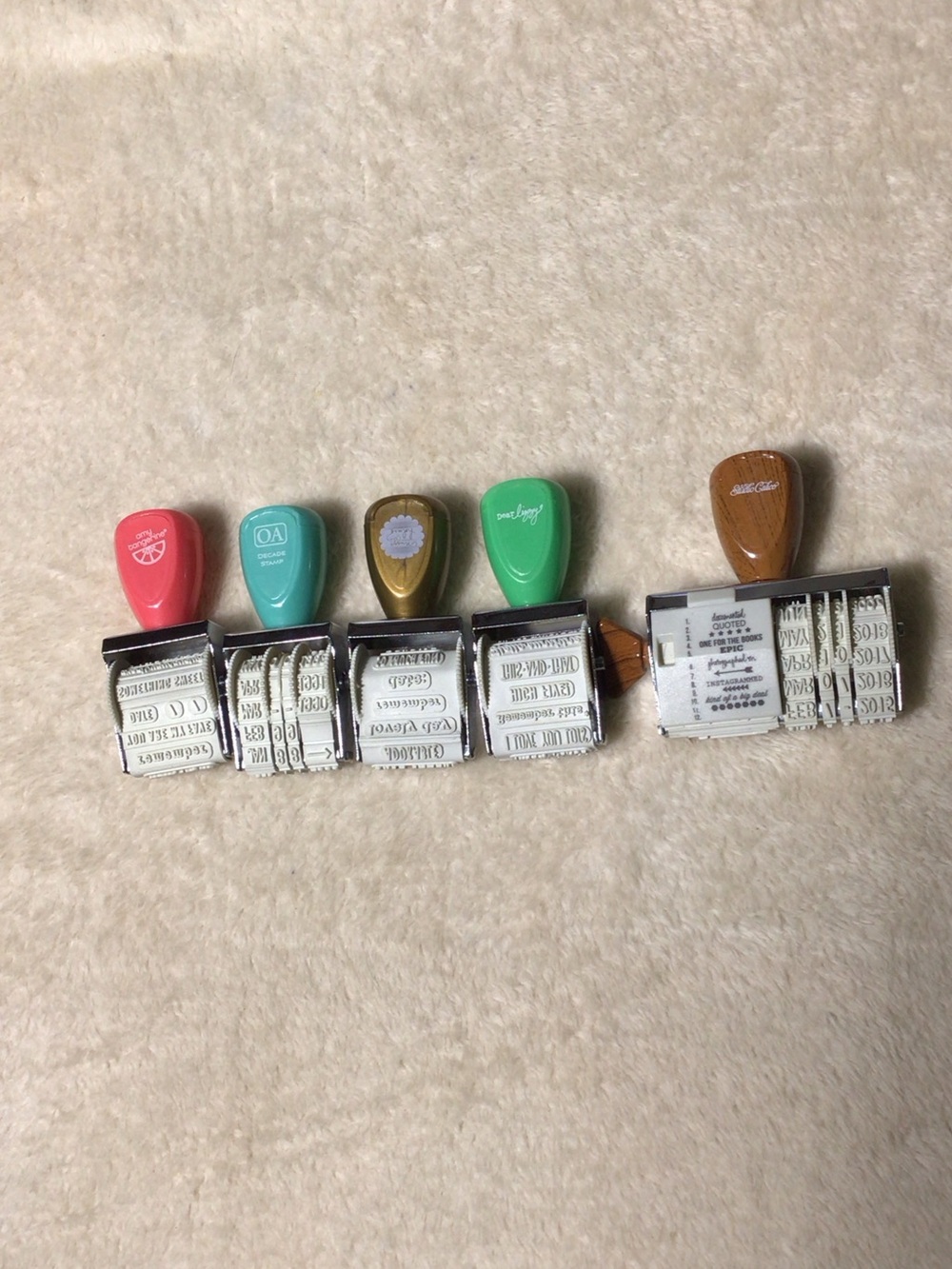 Set of 5 Stamp Rollers